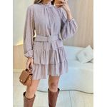 VESTIDO CURTO ISABEL MARROM