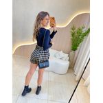 SHORT CURTO XADREZ PRETO