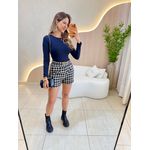 SHORT CURTO XADREZ PRETO