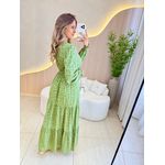 VESTIDO MANGA LONGA VALENTINA VERDE/ NUDE