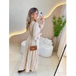 VESTIDO MANGA LONGA VALENTINA OFF/NUDE