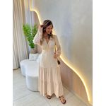 VESTIDO MANGA LONGA VALENTINA OFF/NUDE