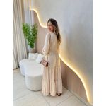 VESTIDO MANGA LONGA VALENTINA OFF/NUDE