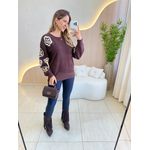 BLUSA TRICOT OLÍVIA MARROM