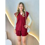 CONJUNTO SHORT DAISY MARSALA