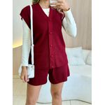 CONJUNTO SHORT DAISY MARSALA
