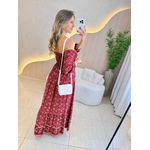 VESTIDO MIDI FERNANDA MARSALA FLORIDO