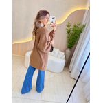 BLUSA CARDIGAN MANGA LONGA SUELEN MARROM CLARO