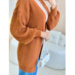 BLUSA CARDIGAN MANGA LONGA SUELEN CARAMELO