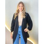 BLUSA CARDIGAN MANGA LONGA SUELEN PRETO