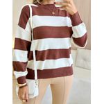 BLUSA MANGA LONGA TRICOT VITÓRIA MARROM