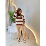 BLUSA MANGA LONGA TRICOT VITÓRIA MARROM
