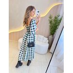 VESTIDO MIDI CATARINE XADREZ VERDE
