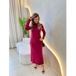 VESTIDO MANGA LONGA OHANA MARSALA