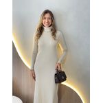 VESTIDO MANGA LONGA OHANA AREIA