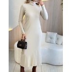VESTIDO MANGA LONGA OHANA AREIA