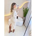 VESTIDO MANGA LONGA OHANA AREIA