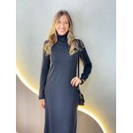 VESTIDO MANGA LONGA OHANA PRETO