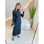 VESTIDO MANGA LONGA OHANA PRETO