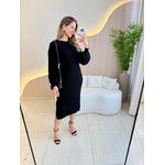 VESTIDO TRICOT MOUSSE LIVIA PRETO