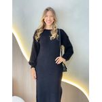 VESTIDO TRICOT MOUSSE LIVIA PRETO