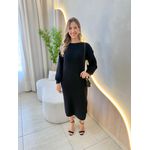 VESTIDO TRICOT MOUSSE LIVIA PRETO