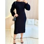 VESTIDO TRICOT MOUSSE LIVIA PRETO