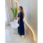 VESTIDO MIDI HELENA AZUL MARINHO