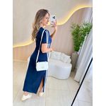 VESTIDO MIDI HELENA AZUL MARINHO