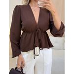 BLUSA MANGA LONGA ISIS MARROM