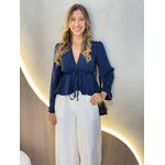 BLUSA MANGA LONGA ISIS AZUL MARINHO