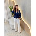 BLUSA MANGA LONGA ISIS AZUL MARINHO
