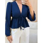 BLUSA MANGA LONGA ISIS AZUL MARINHO