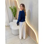 BLUSA MANGA LONGA ISIS AZUL MARINHO