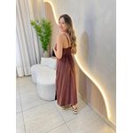 VESTIDO MIDI PAOLA MARROM