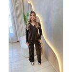 CONJUNTO CALÇA CLAUDIA MARROM