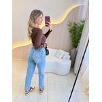 BLUSA CANELADA BIA MARROM