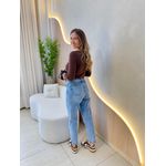 BLUSA CANELADA BIA MARROM