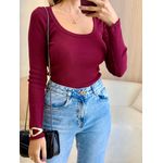 BLUSA CANELADA BIA MARSALA