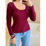 BLUSA CANELADA BIA MARSALA