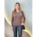 BLUSA MANGA LONGA TÉRMICA MARROM