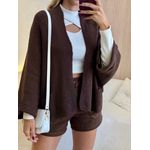 BLUSA CARDIGAN DAIA MARROM