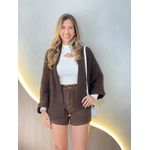 BLUSA CARDIGAN DAIA MARROM