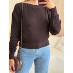 BLUSA TRICOT JAQUELINE MARROM