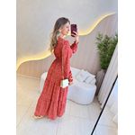 VESTIDO MANGA LONGA VALENTINA TERRA COTA
