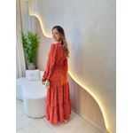 VESTIDO MANGA LONGA VALENTINA TERRA COTA