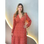 VESTIDO MANGA LONGA VALENTINA TERRA COTA