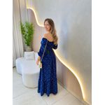 VESTIDO MIDI FERNANDA AZUL FLORZINHA