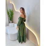 VESTIDO MIDI FERNANDA VERDE FLORZINHA
