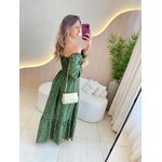 VESTIDO MIDI FERNANDA VERDE FLORZINHA